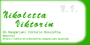 nikoletta viktorin business card